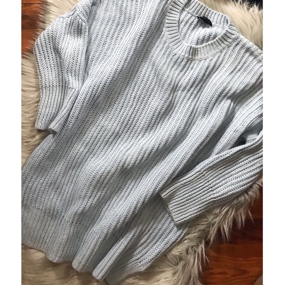 Theory Baby Blue Linen Sweater